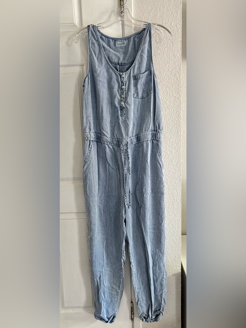 Thread & Supply Light Blue Chambray Jumpsuit